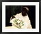Framed Art Olympia, detail of the black servant, 1863 by Edouard Manet Wall Decor 18x24 Artwork